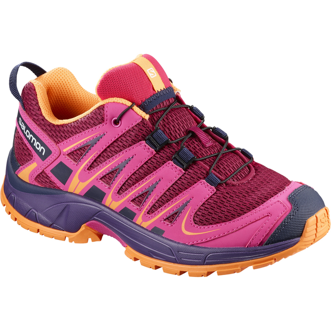 SALOMON XA PRO 3D J Philippines - Kids' Trail Running Shoes - Burgundy Pink | 958103-DMT